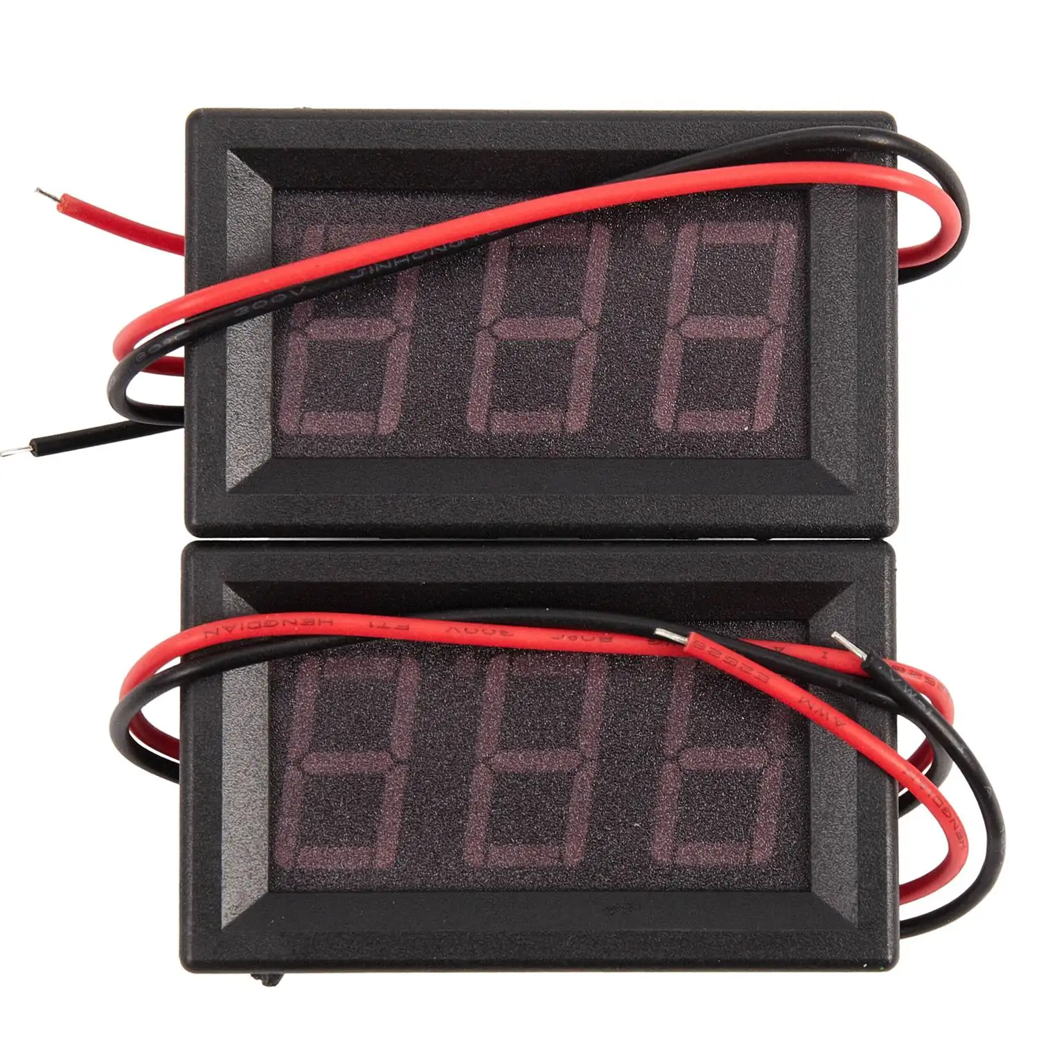 2Pcs Digital Voltmeter Dc 5V To 120V Voltage Panel Meter 0.56 Inch Led Display Tester for Laboratory Electric Appliance