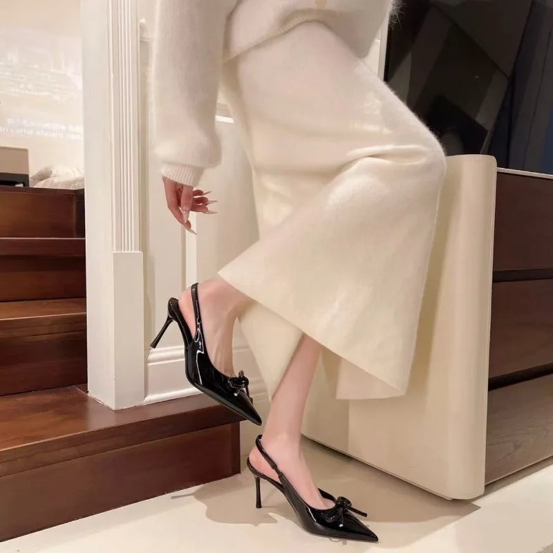 

Fashion High Heels Women's Sandals Bow Pointed Womens Pumps and Heels Elegant Comfort Women Shoes Sandalias De Mujer Verano 2026
