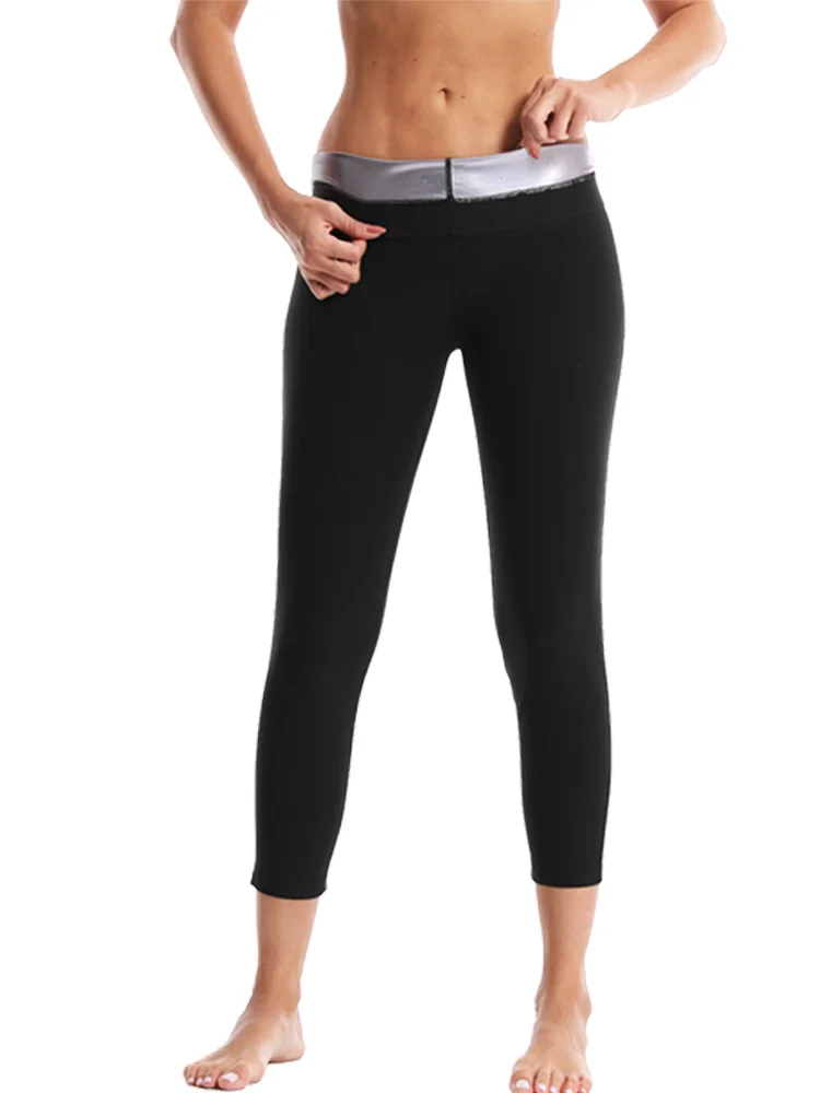 Sauna Slimming Pants Long Waist Trainer Sweat Hot Thermo Weight Loss Women Fat Burning Compression Leggings Trimmer Sauna Suits