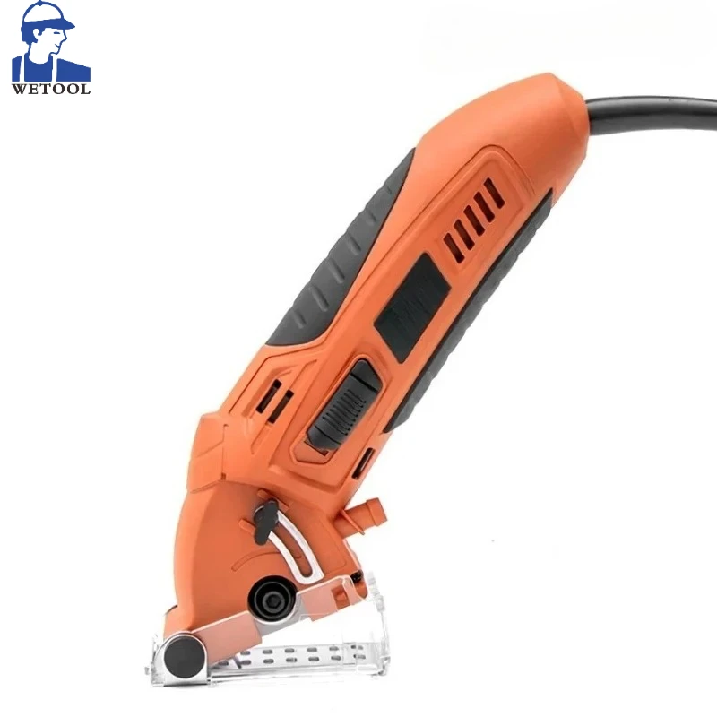 400W 4100RPM Comapct Circular Saw with 3 Saw Blades and Vacuum Adapter Electric DIY Saw Cut Wood Metal