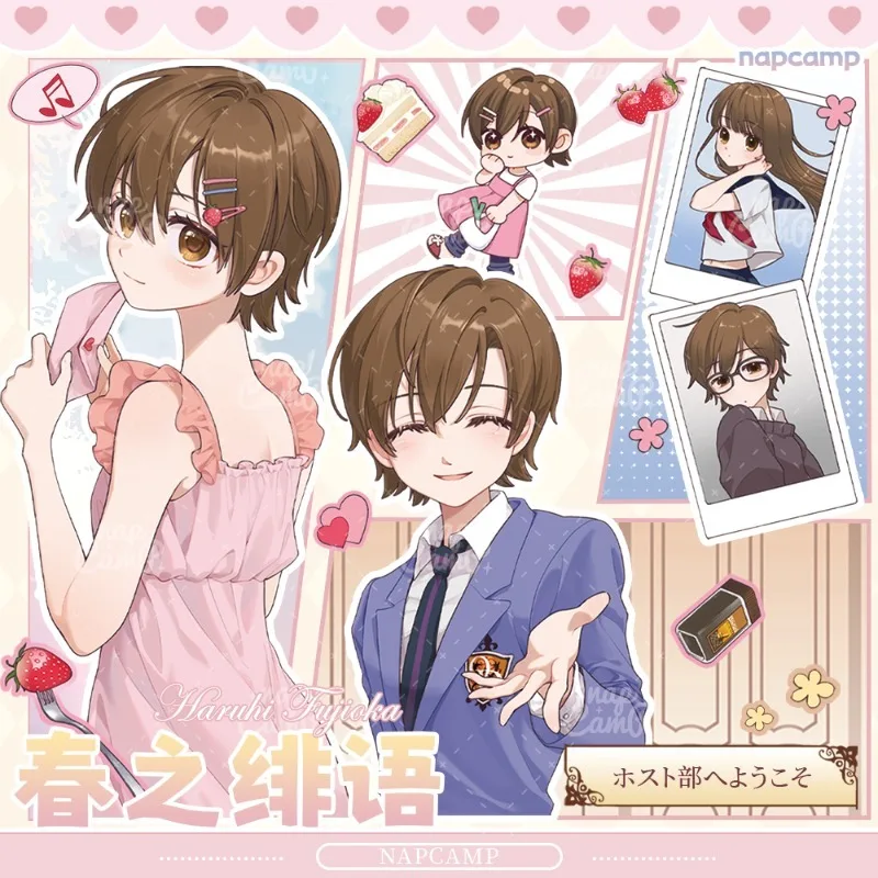 Ouran High School Host Club Haruhi Fujioka Merchandise Badges Acrylic Stands Postcards Keychains Fan Made