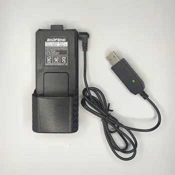 Baofeng UV 5R 배터리, USB, Baofeng UV5RA, UV5RE, UV5RT, 워키토키 옵션 충전기, 양방향 라디오 부품