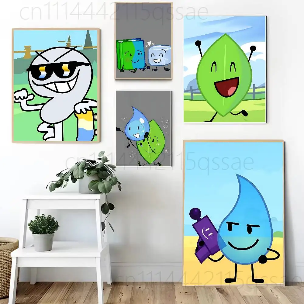 For Dream I-Island BFDI Frameless Canvas Painting Decorative Art Printing Poster Image Home Room Bedroom Decoration Painting