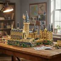 New Magic Hogwarts Castle Micro Building Blocks Street View Architecture Creative MOC Model Kit Kids Christmas Birthday Gifts