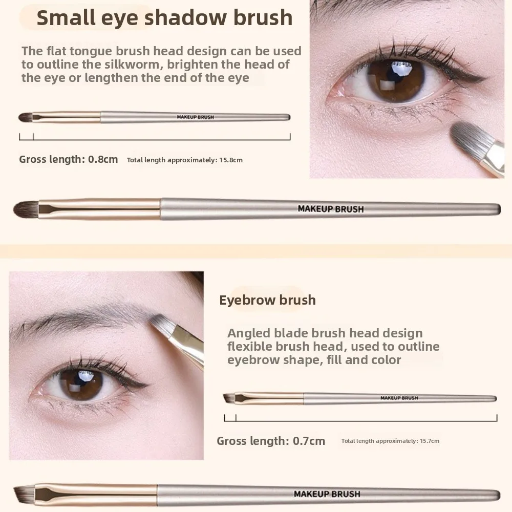 8 Uds herramienta de maquillaje juego de brochas para sombra de ojos bronceador facial cosméticos delineador cepillo para cejas contorno 8 Uds cepillo para cejas mujeres