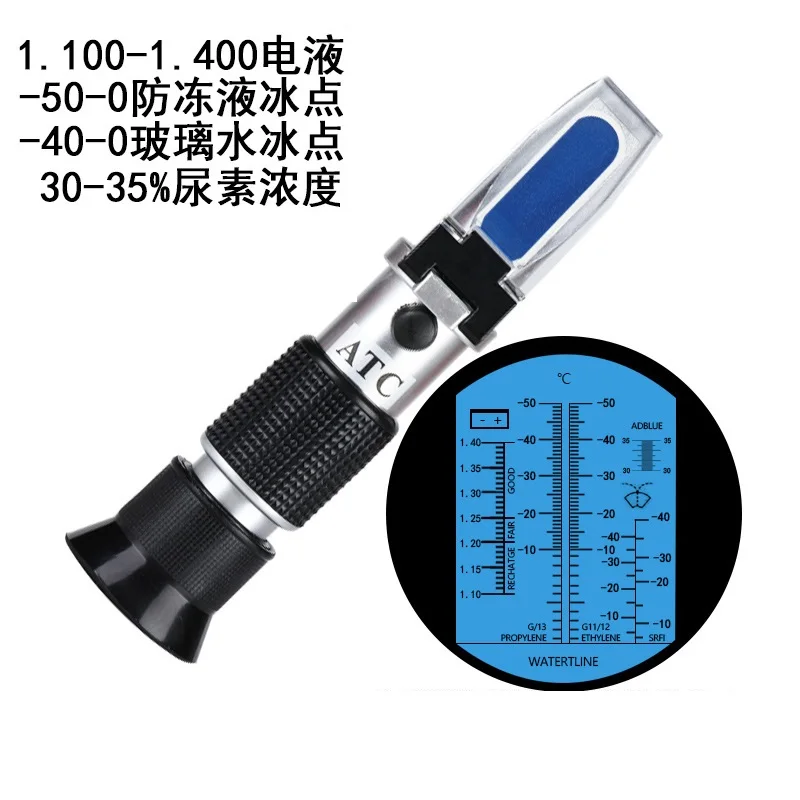 Imagem -02 - Refractômetro Anticongelante para Automóvel Testador de Ponto de Congelamento Uso em Carro Bateria Medidor de Densidade Líquida
