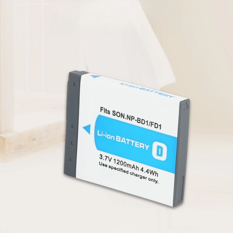 1200mAh 3.7V NP-BD1 Camera Battery Suitable for Sony DSC-T75  DSC-T77  DSC-T500  DSC-T700 Long-range  Digital  Battery