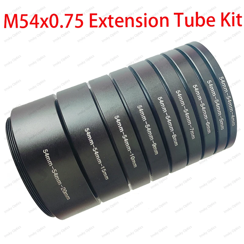 M54x0.75 Metal Focal Length Extension Tube Kits 4/5/6/7/8/9/10/11/12/15/20/25/30mm For Astronomical Telescope Photography T Ring