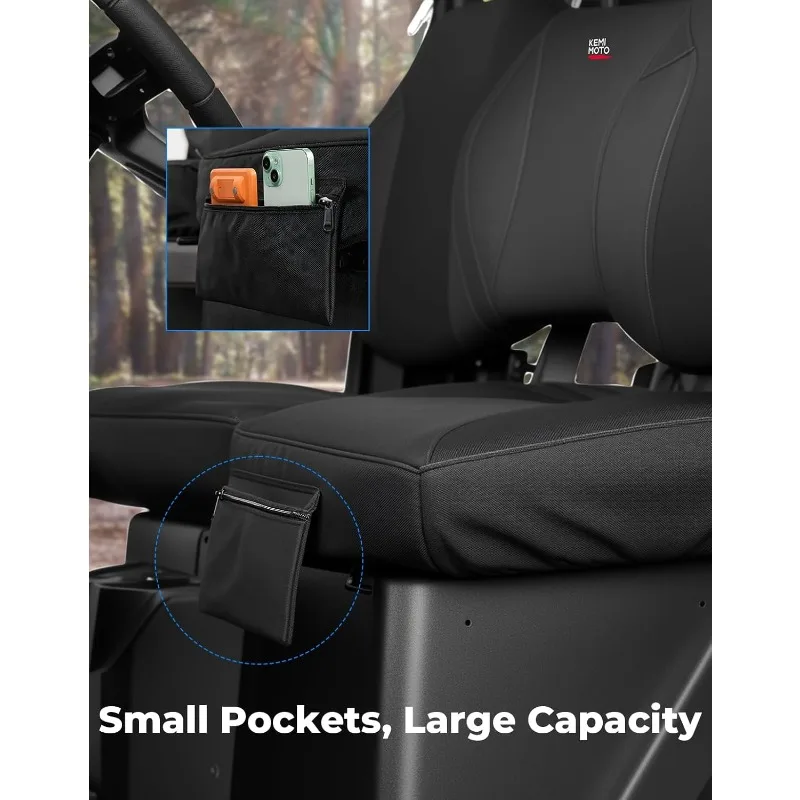 مجموعة غطاء مقعد UTV Wingback متوافقة مع Polaris Ranger Crew XP 1000 2022-2025، 1680D Oxford Fabric Pet Toenail Proo