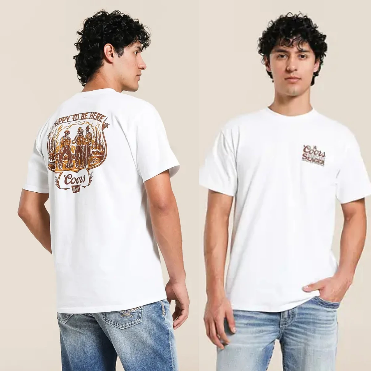 2026 New Daily Wear Faded Cotton Tee Dual Side Distressed Line Print Breathable Commute Streetwear Shirts
