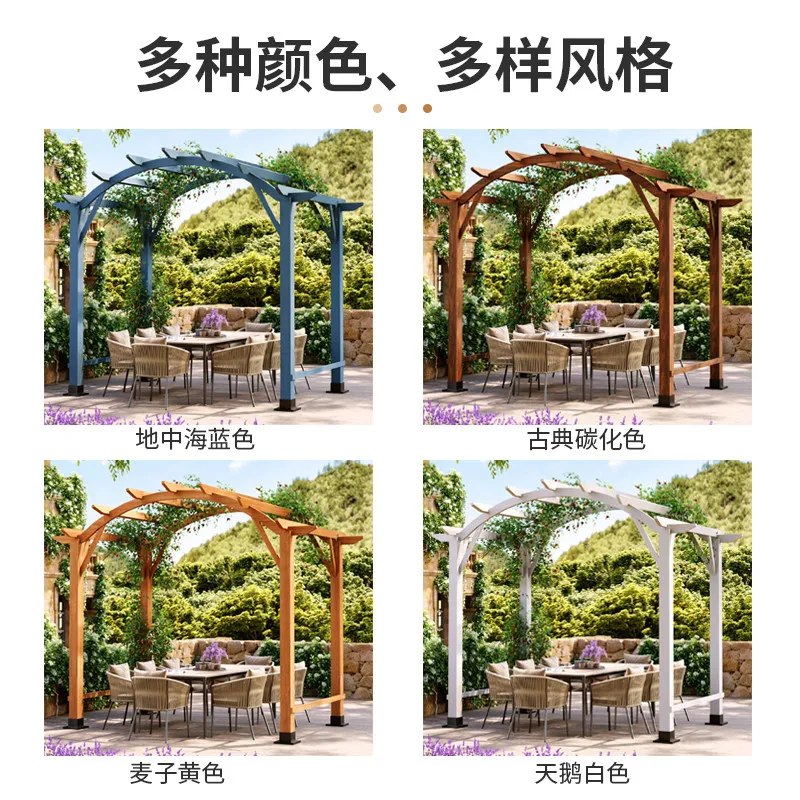 Preservative wood grape rack, courtyard, outdoor rural yard