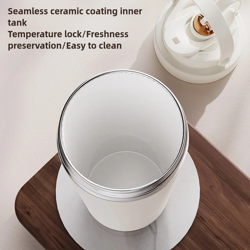 Large capacity Dual Drink Ceramic Inner Pot Insulated Cup Suitable for Men Women With Straws and coffee cups for outdoor travel