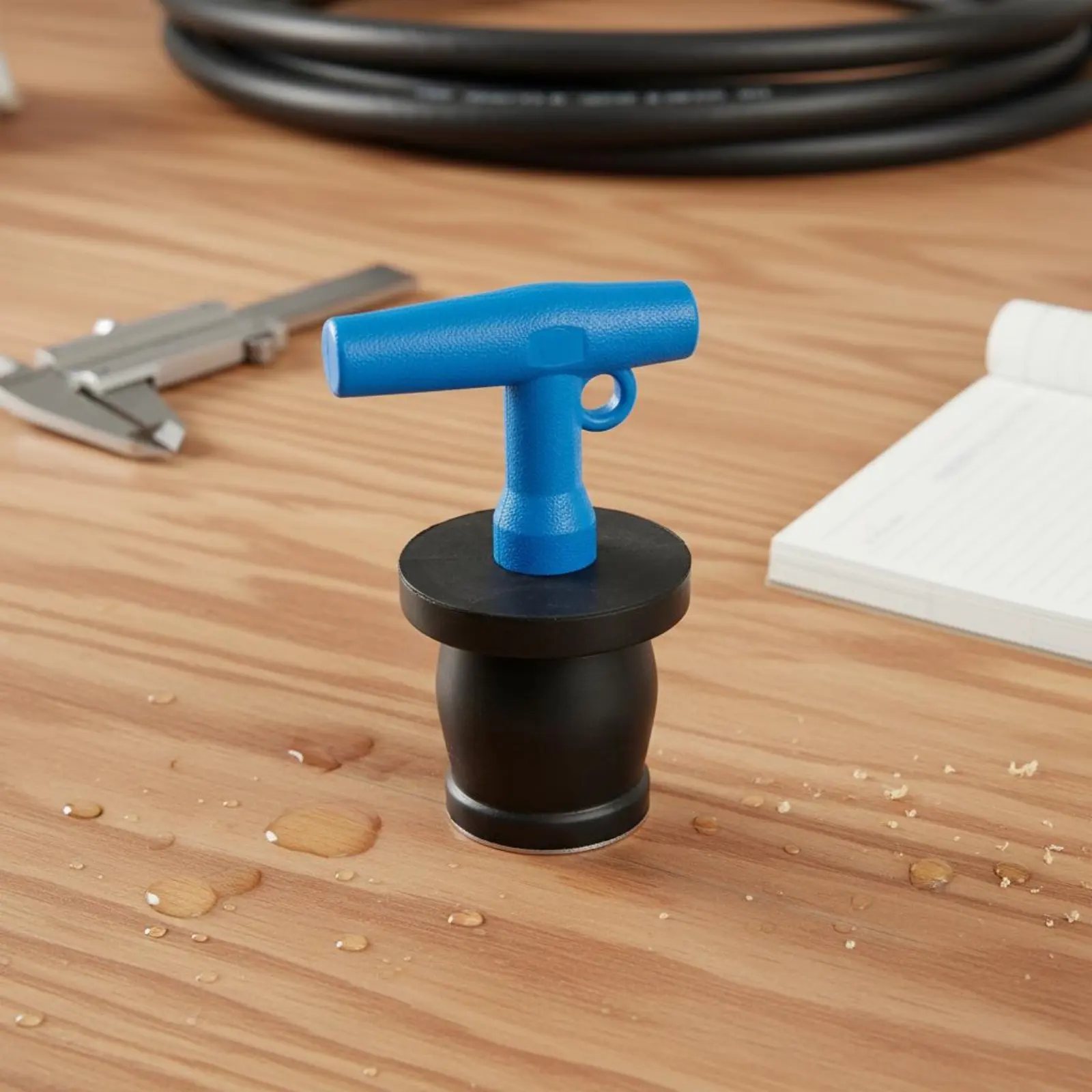 

Aquatic Scupper Plug Stainless Steel Center Twist-Tighten Drain Closure Mechanical Closure Plug Leakproof Plumbing Hardware