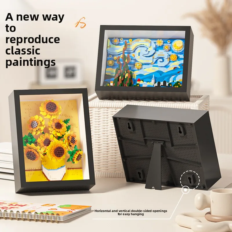 Cross-border Ji Hui M3061 Creative Photo Frame Painting|Safe Non-toxic Educational DIY|Fits Standard Building Bricks Gift Toy