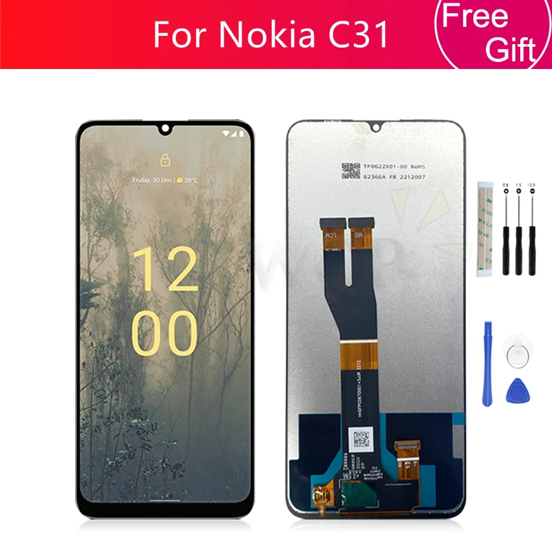 

For Nokia C31 LCD Display Touch Screen Digitizer Assembly With Frame TA-1499 TA-1497 TA-1493 Display Replacement Repair Parts