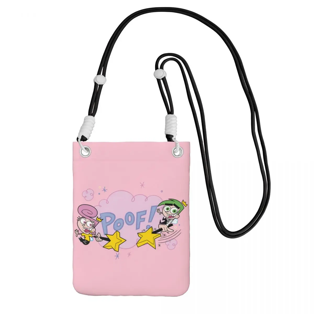 

Custom The Fairly Oddparents Smart Phone Wallet With Strap Animation Crossbody Bag Men Women Travel Hiking Mobile Phone Bag