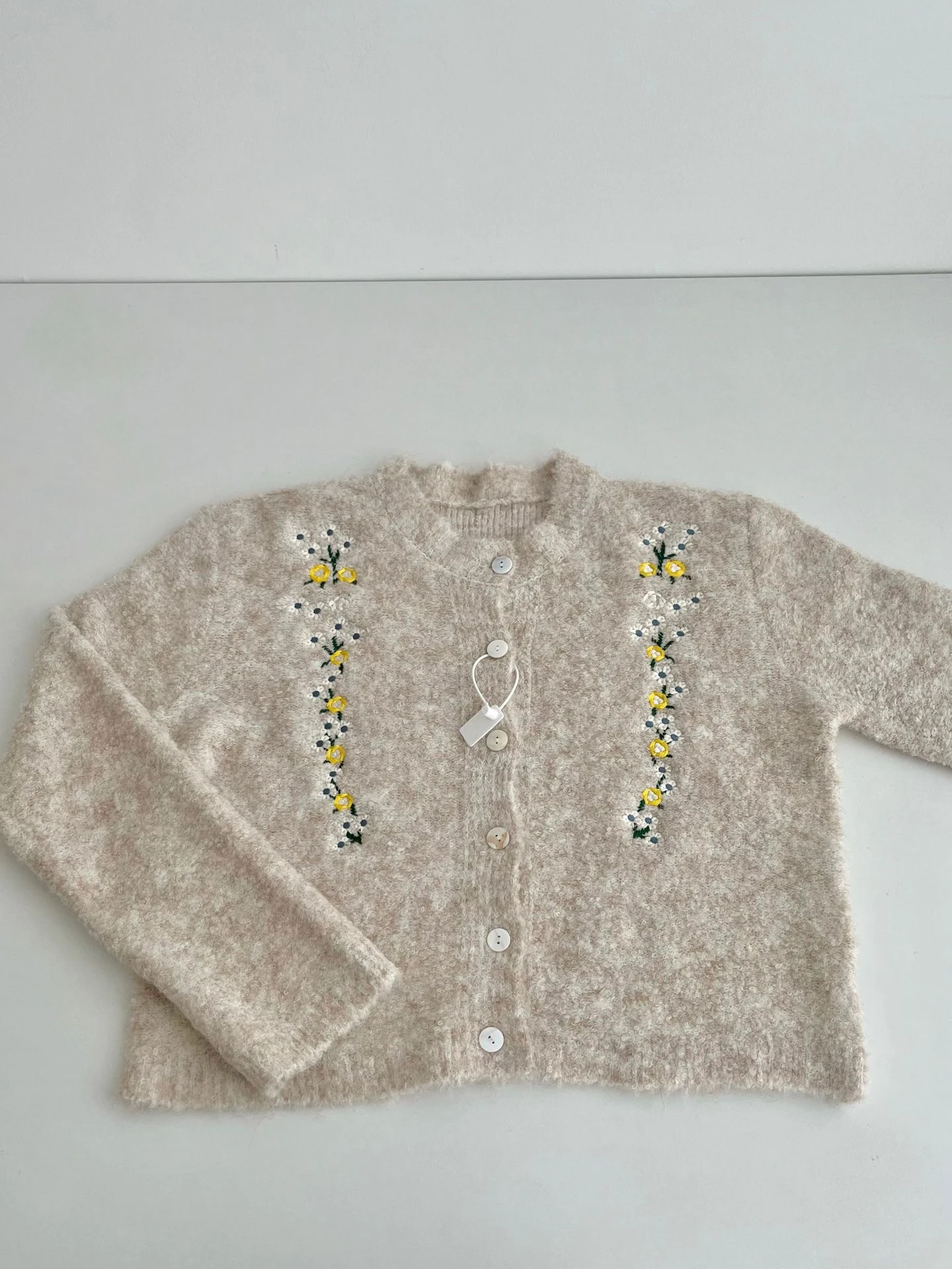 Fre المطرزة الأزهار الجولة Ne محبوك سترة مفتوحة Dongda بوابة أوائل الربيع جديد وصول المرأة فضفاضة تناسب طويلة Sve #2