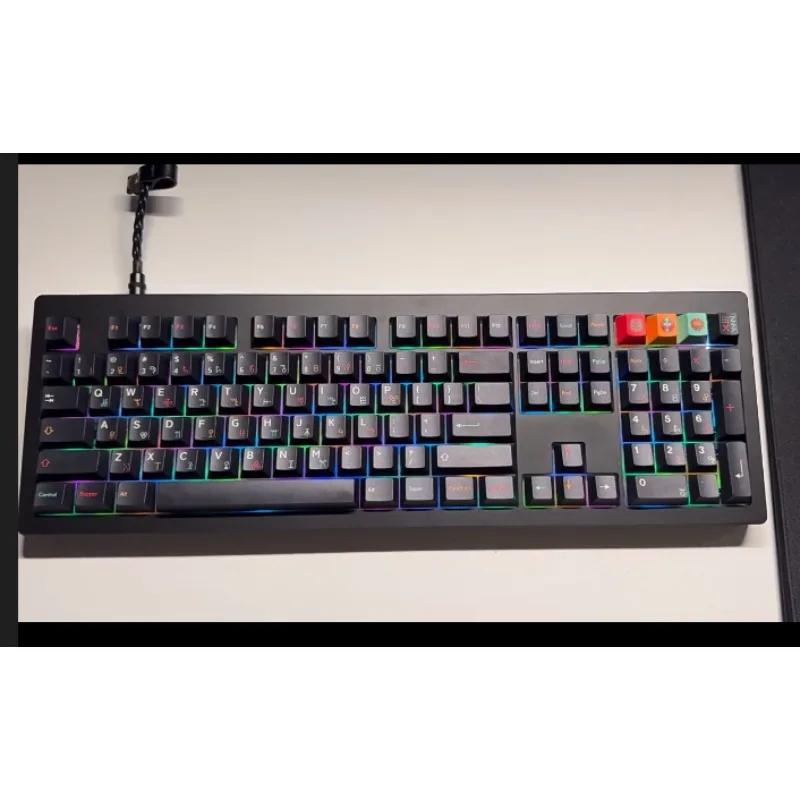 GMK CYL Tribal Keycap Set 143Key PBT Custom Black Personalized KeyboardCap Cherry Profile Gaming KeyCap for Mechanical Keyboard