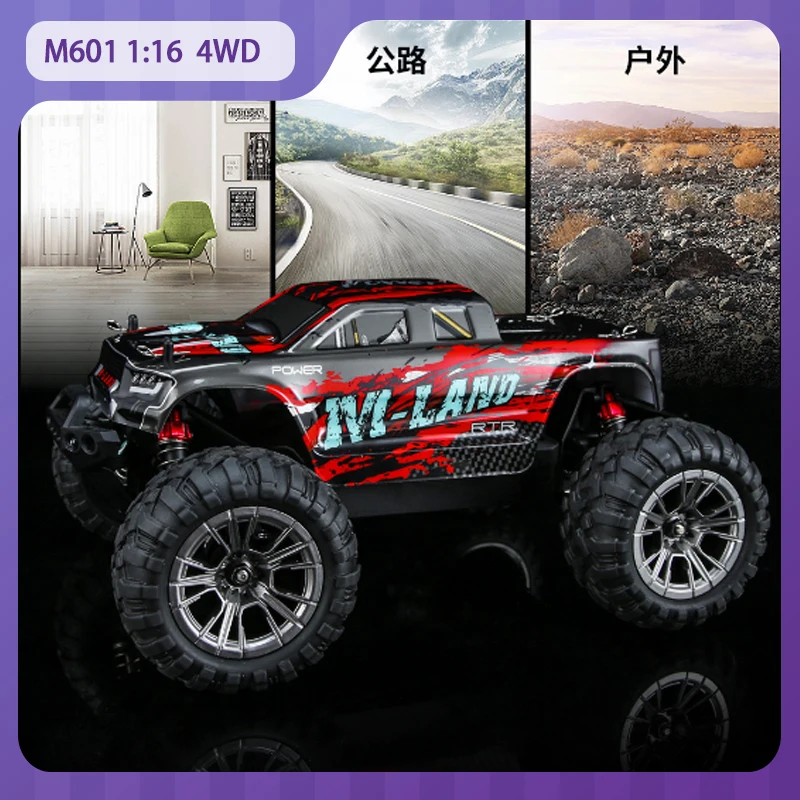 

M601 1:16 Rc Car High-Speed Car Full-Scale 4wd Remote Control Car Model Cross-Country Climbing Toy With Light Set Birthday Gift
