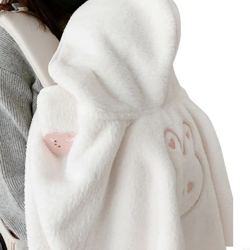 

Q22D Baby Outwear Ponchos Cape Cloak Stroller Winter Warm Cover Hooded Cloak Baby Cloak Hoodie for Newborn Toddlers with Hood