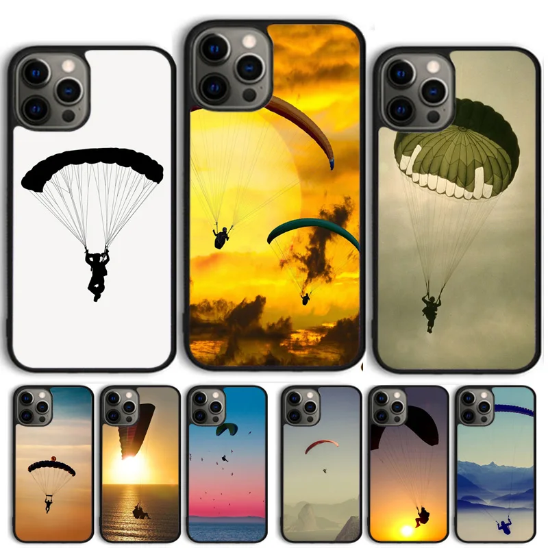 Paragliding Sport Phone Case Cover For iPhone 15 16 11 13 14 Pro Max 12 mini Plus X XS Max XR Fundas