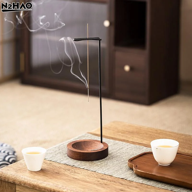 Creative Upside Down Incense Burner Incense Stick Holder Wooden Anti-Ash Design Incense Stick Meditation Spa Room Home Decor