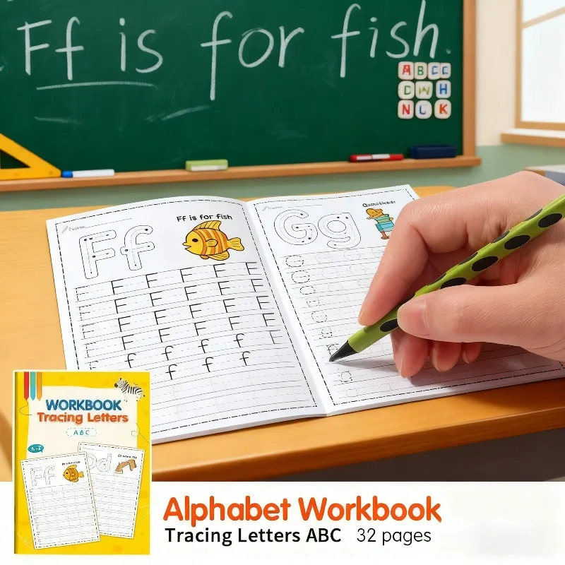 Preschool Promotion Letter Drawing Red Book, Children's Pinyin Practice Copybook, Kindergarten Dot Matrix Practice Copybook