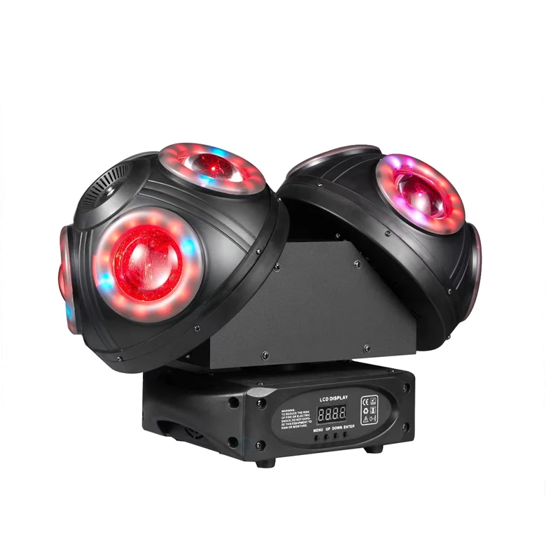 Imagem -03 - Duplo Cabeça Disco Ball Laser Rgb Faixa de Luz Colorida Feixe Forte Moving Head Light Dmx512 para Bar Party Event 150w Mais Novo dj