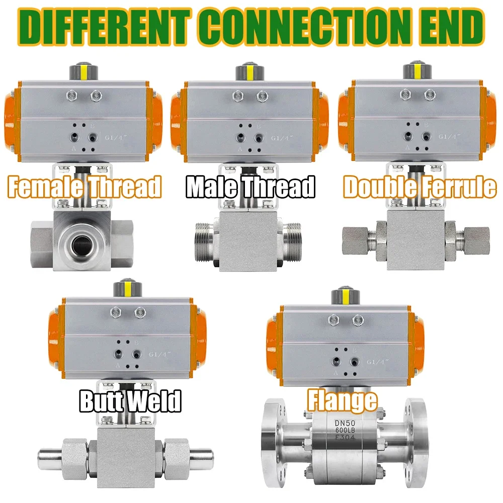 DN50 40 МПа кованая нержавеющая сталь 316 5000 гидравлический пневматический привод высокого давления с 2-ходовым пневматическим шаровым клапаном