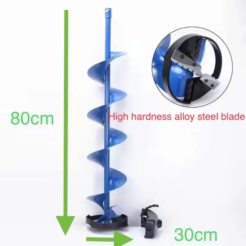 300mm Ice Drill Bit Ice-Breaking Fishing Winter Fishing Equipment G-asoline Digging Machine Ground Drill Universal Ice Drill