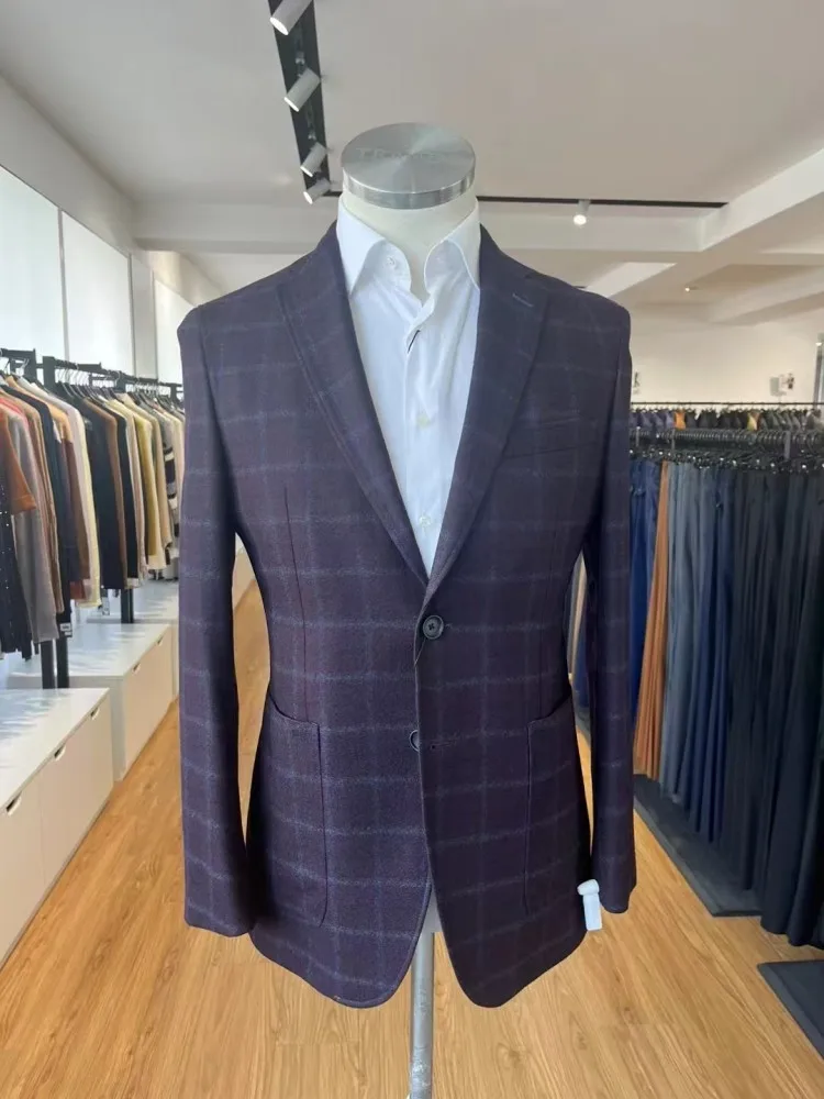 

Мужской шерстяной костюм TRANDS Brand REDA: осенне-зимняя коллекция, городской стиль, стандартный крой, двойной разрез сзади, длинный рукав, стандартная длина