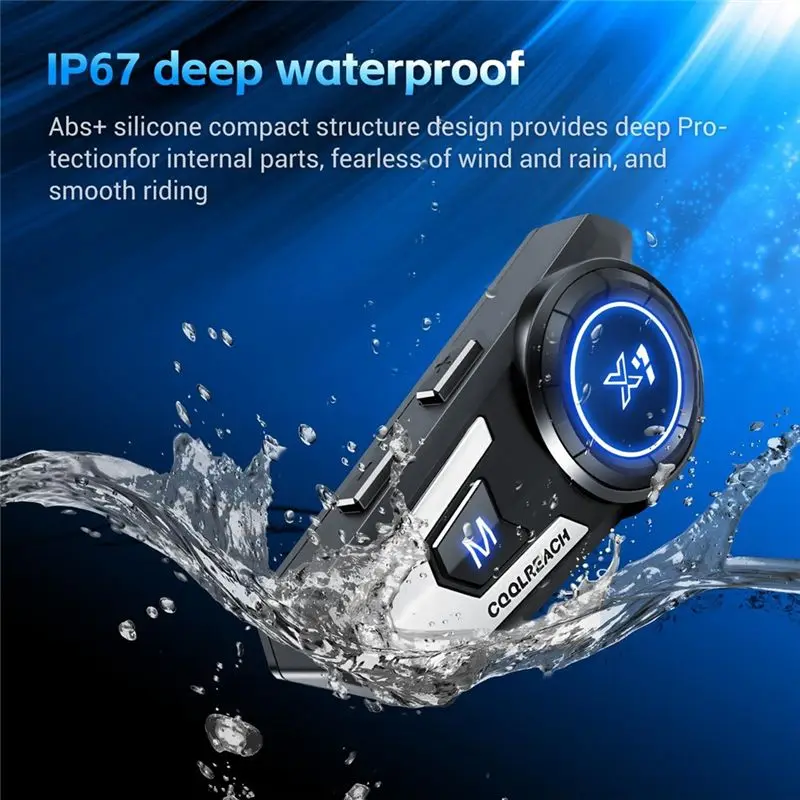 Alto-falante compacto para capacete de motocicleta, cancelamento de ruído, música estéreo, resposta automática, ruído inteligente/despertar