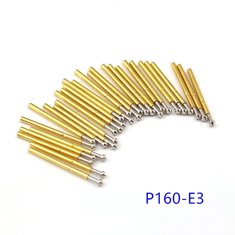 Hot Sales 100PCS/Bag  P160 Series Brass Spring Test Probe with Nickel Plated Needle Diameter Electronic PCB Spring Test Probe