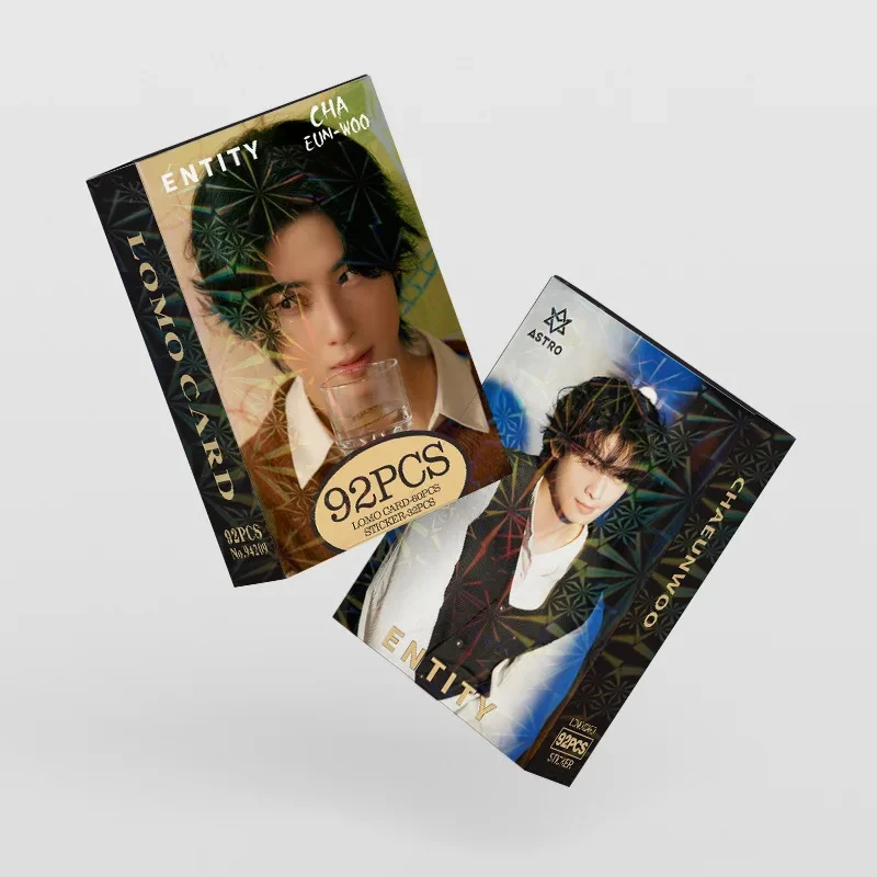 Imagem -05 - Cartões Kpop Idol Astro Lomo Novidades Album Photocards Impressão do Cartão Postal Eunwoo Moonbin mj Rocky Jinjin Fans Presentes 92 Peças por Conjunto Alta Qualidade