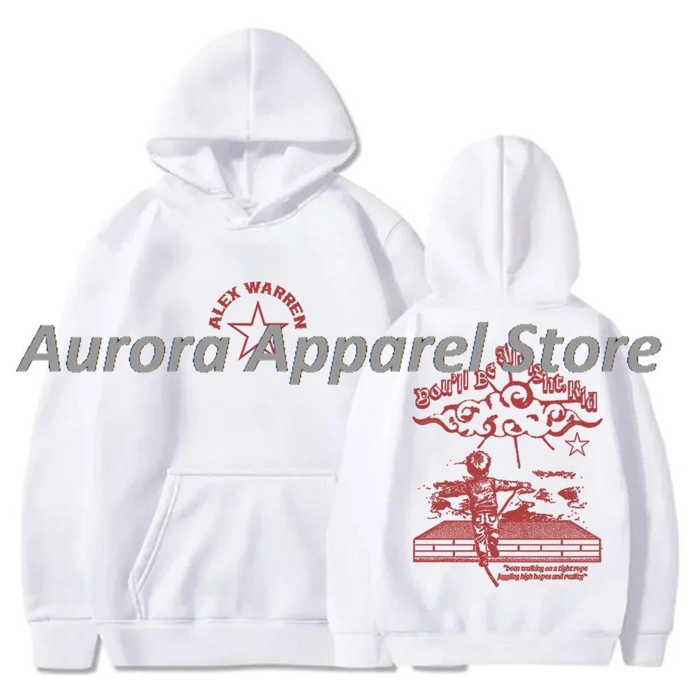 سترات Alex Warren ذات القلنسوة الضيقة ذات القلنسوة You Will Be Alright Merch Cosplay للنساء والرجال، بلوزات بأكمام طويلة