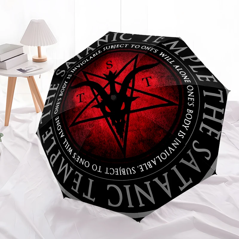 Satanic Goat Head Umbrella, Lightweight & Portable, 8-Rib Iron Frame, Perfect for Outdoor Travel, Home Accessory, Christmas Gift