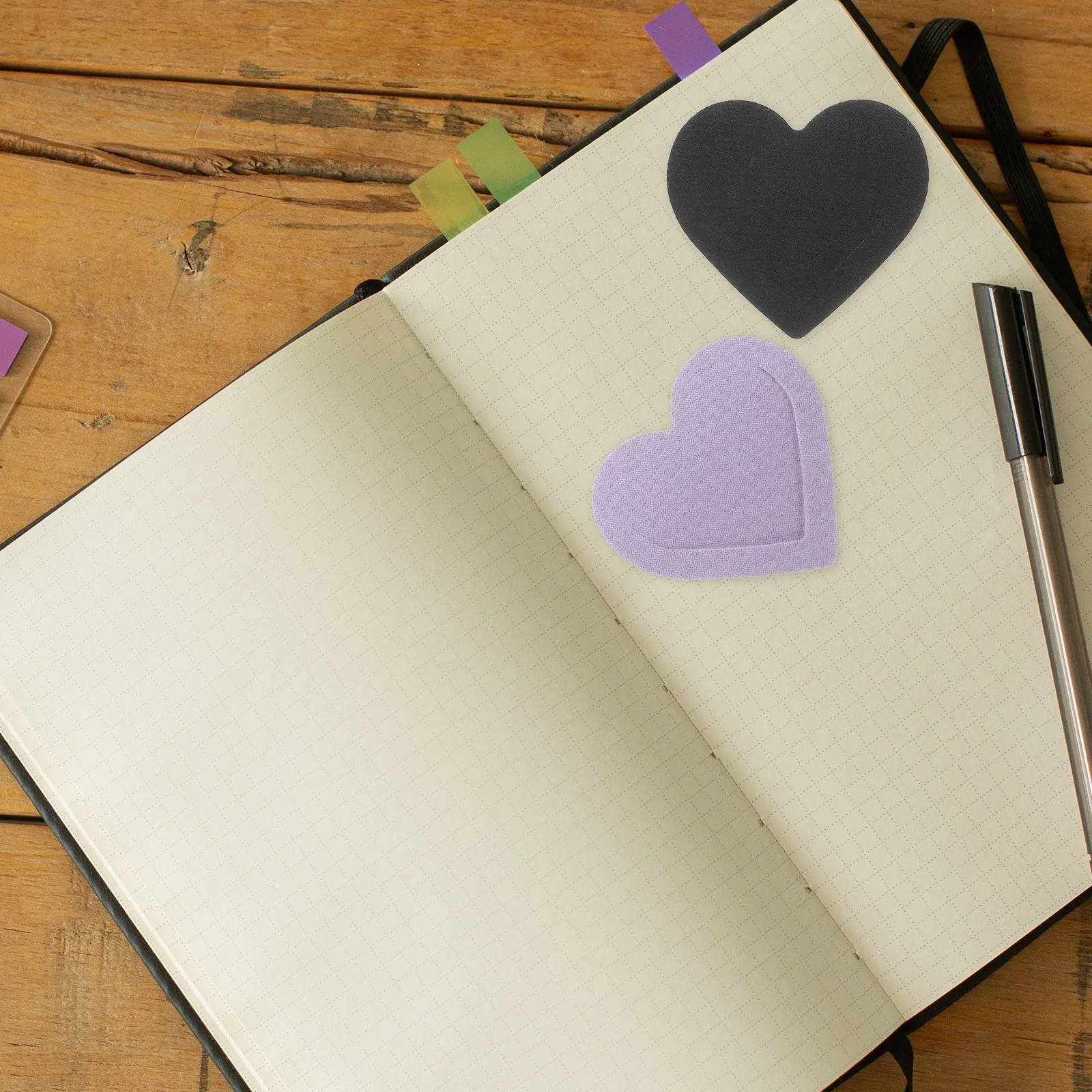 12Pcs PU Seamless Heart Bookmarks Corner Sleeves Cute Book Accessories for Women Reading Lovers Gifts Book Tassel