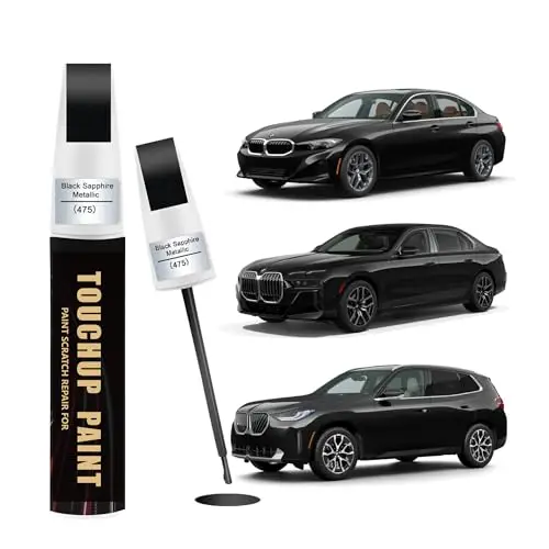 Black Sapphire Metallic(475) Car Paint Touch Up Pen Compatible with BMW,Automotive Scratch Remover for Nicks & Chips Repair