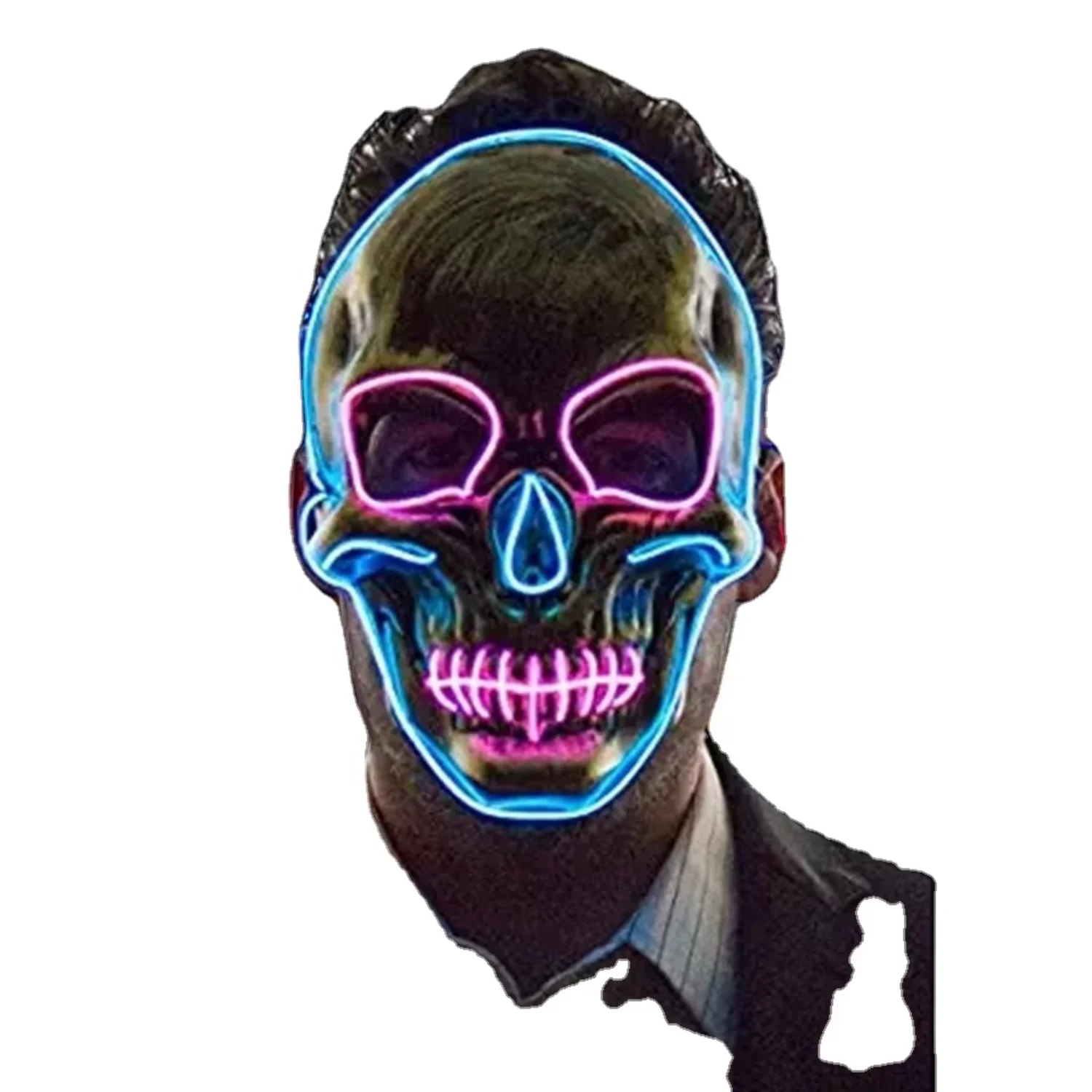 

Halloween LED Helmet PVC Material for Carnaval Party Club Bar Cosplay Mask