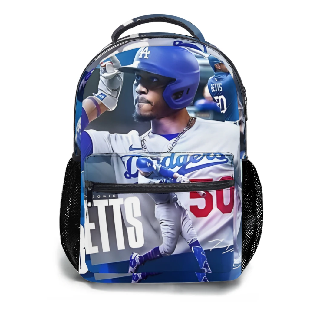 Nieuwe Modieuze Mookie Betts Rugzak Grote Capaciteit Trendy Boekentas Multi-Pockets Verstelbare 17Inch