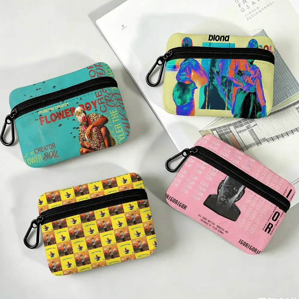 T-Tylers The C-C-CreatorS Oxford Fabric Mini Coin Wallet Smooth Zipper Hanging Design Multi-use Small Storage Bag For Travel