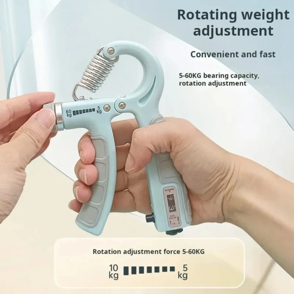 5-60 كجم قبضة قوة المدرب اليد ضغط الساعد قوة المدرب قابل للتعديل المقاومة قبضة اليد قوة المدرب استعادة العضلات