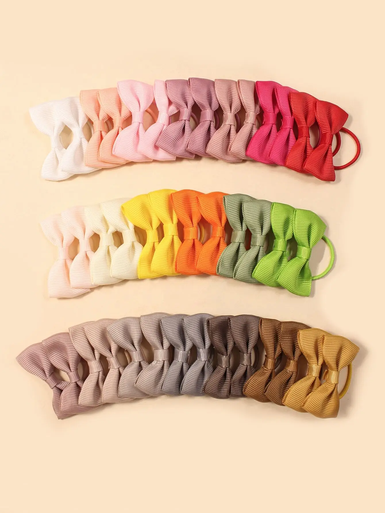 40 шт., резинка для волос с бантом для маленьких девочек