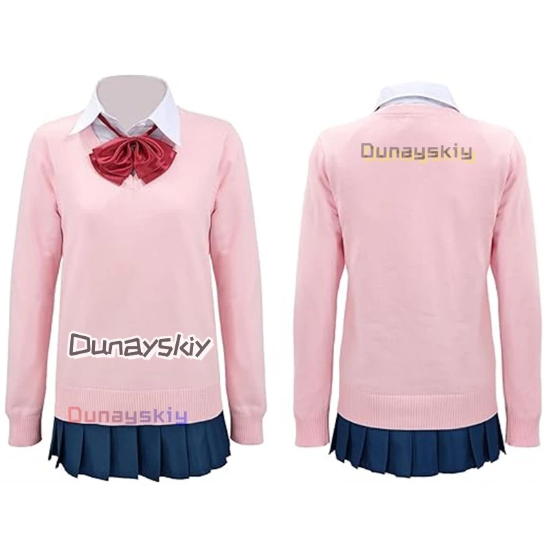 Anime Dandadan Momo Ayase Cosplay disfraz peluca suéter falda uniforme escolar pendientes gargantilla calcetines fiesta de Navidad para niñas mujeres