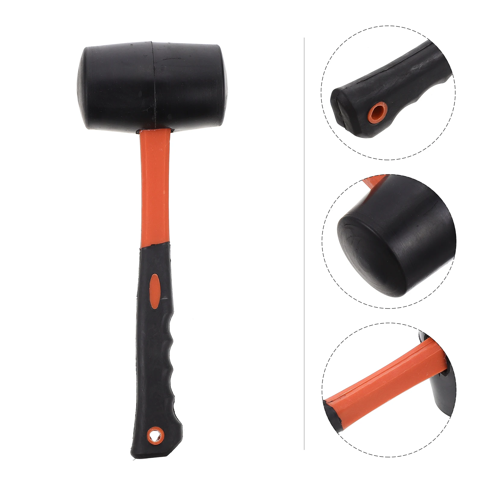 

Fiber Handle Hammer Hammer For Flooring Installation for Tile Tools Mallet Floor Installation Black Tapping Smooth Strong Two