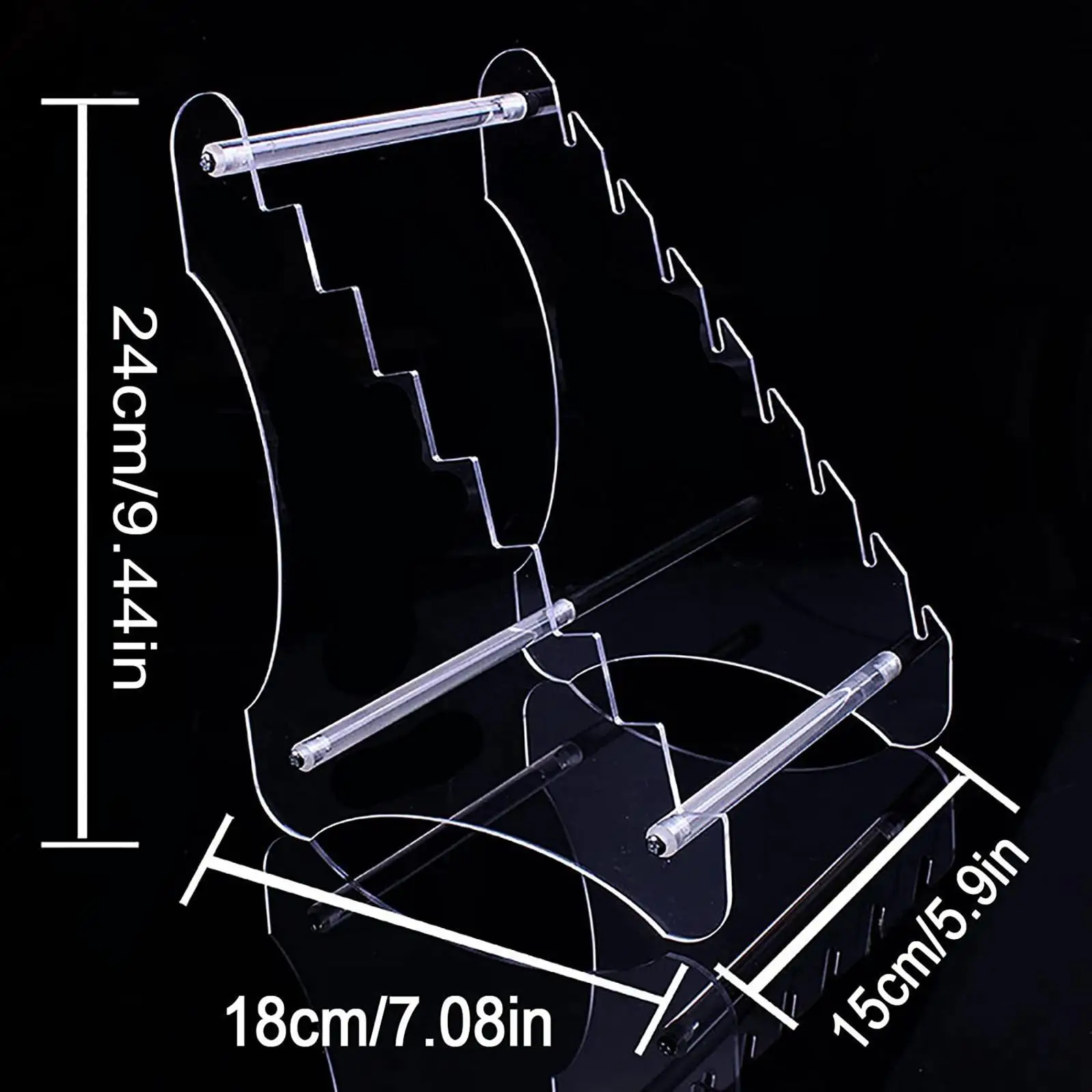 Acrylic Knife Table Display Stand Transparent with 8 Layers for Outdoor Sports Enthusiasts Accessories Versatile Lightweight