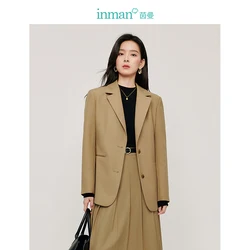 INMAN 2024 autumn winter Commuter women's Suits long-sleeved Office Lady coat loose suit outerwears