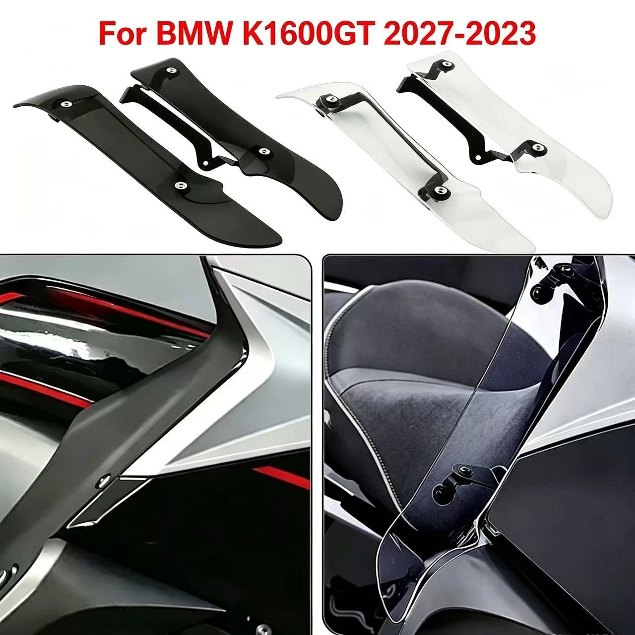 

FOR BMW K1600GT K1600 GT 2017-2023 Motorcycle Side Spoilers Wind Deflector Fairing Extensions Foot Protectors Guard Fender