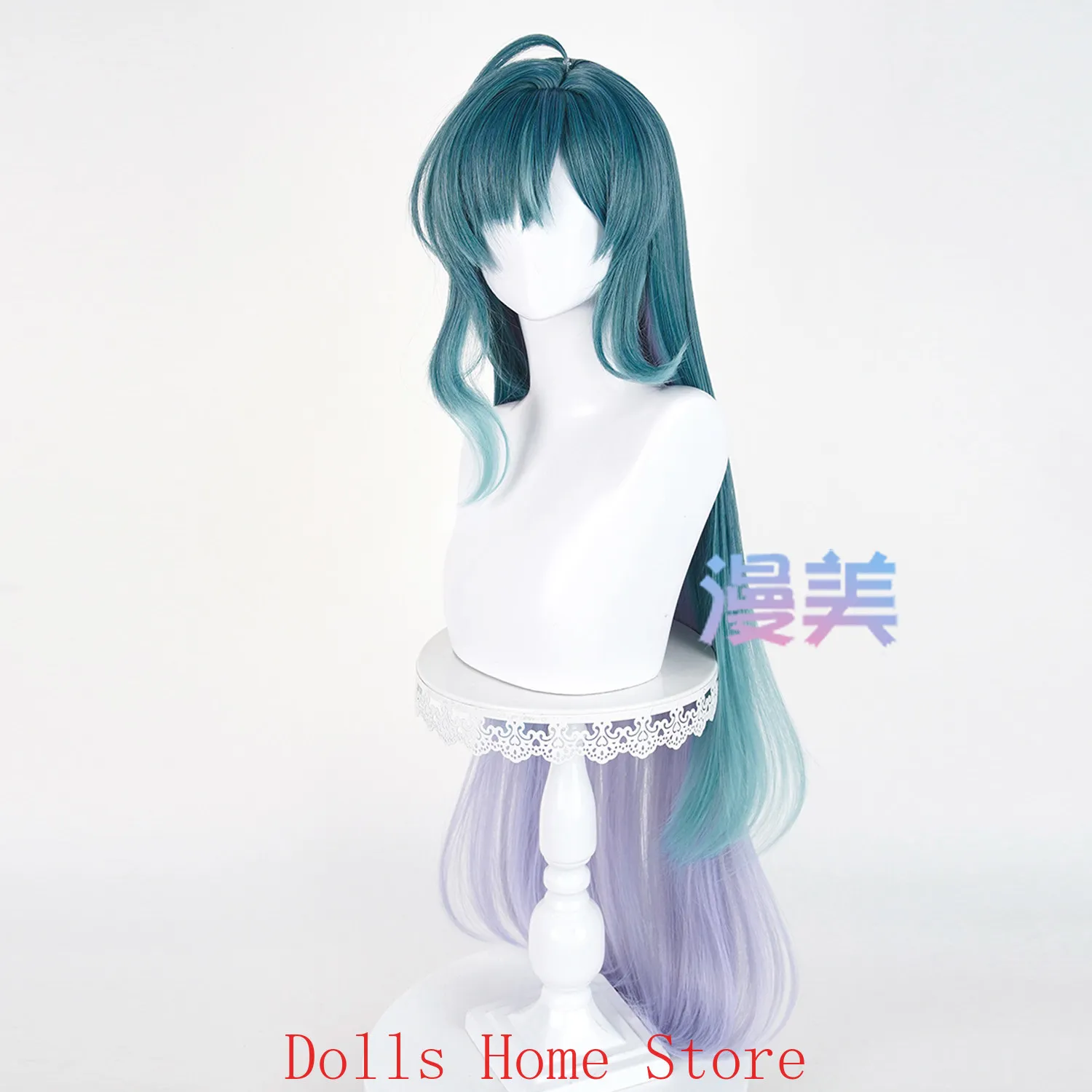 Genshin Impact Vodyanitsa Anime Cosplay Wig Hair Women Halloween Heat Resistant Synthetic Wigs Party Role Play Gift view 3