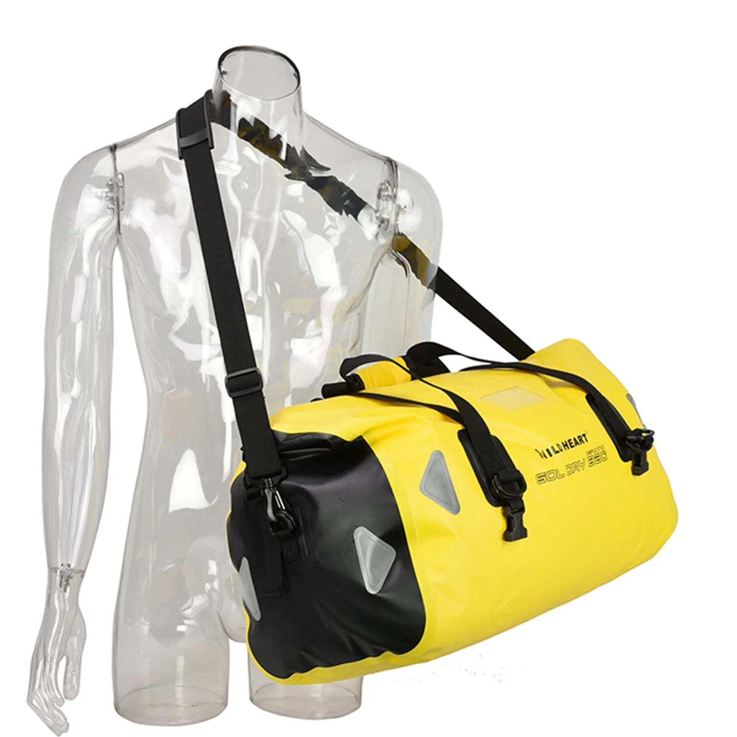 와일드 하트 오토바이 캠핑 보트용 방수 드라이 백, 오토바이 더플 백, 오토바이 테일 백, 40L, 66L, 100L